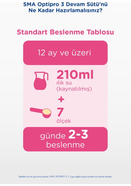 Optipro 3 1-3 Yaş Bebek Devam Sütü 800 gr x 6 Adet