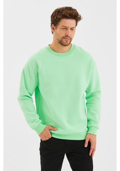 Bisiklet Yaka Basic Sweatshirt