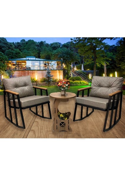 Balkon-Bahçe-Kafe Çay Seti Koltuk Oturma Takımı,oturma Grubu Çaysetleri Sallanır Koltuk