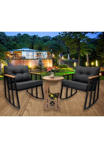 Balkon-Bahçe-Kafe Çay Seti Koltuk Oturma Takımı,oturma Grubu Çaysetleri Sallanır Koltuk