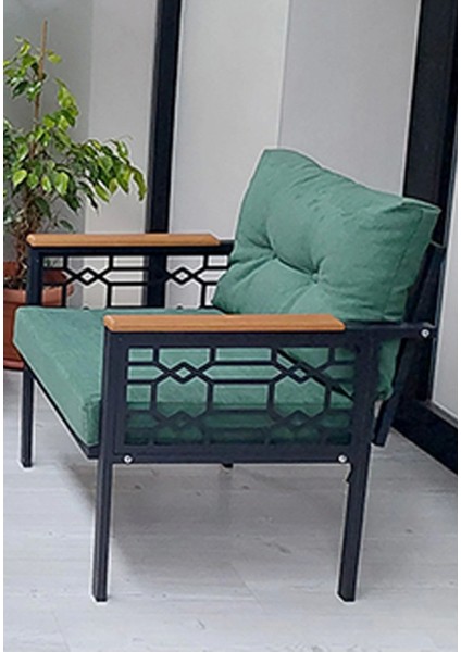 Adımshos Tekli Lazer Balkon-Bahçe-Ofis-Kafe Çay Seti Koltuk Oturma Takımı-Oturma Grubu