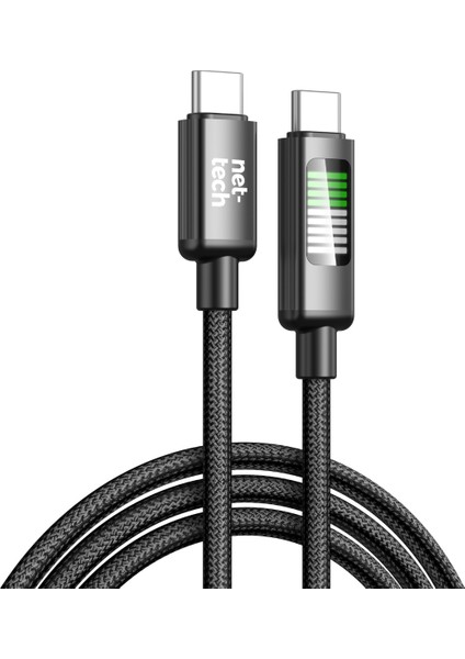NT-DC42 60W Plastik 100 cm Type-C To Type-C Şarj ve Data Kablosu