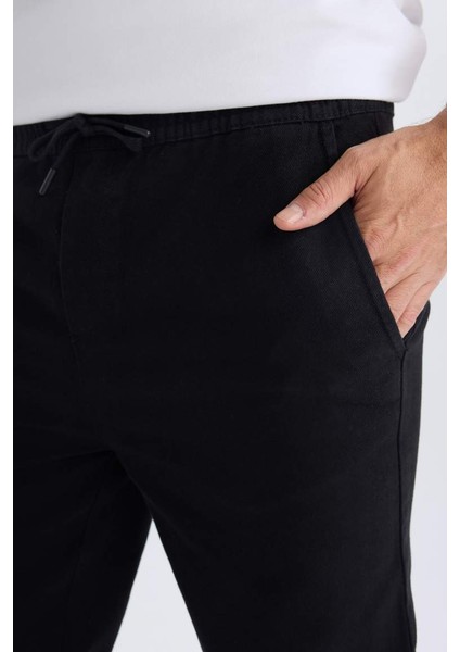Regular Fit Pamuklu Pantolon Black