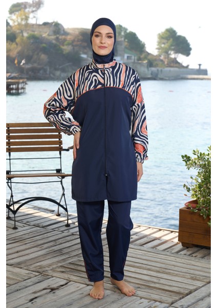 Paraşüt Tam Kapalı Tesettür Mayo 25962 Lacivert fiyatları