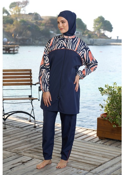 Paraşüt Tam Kapalı Tesettür Mayo 25962 Lacivert indirimleri