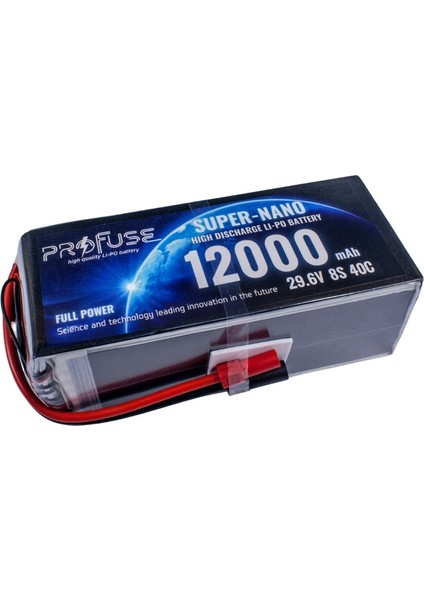 29,6V 8s 12000MAH 40C Lipo Batarya
