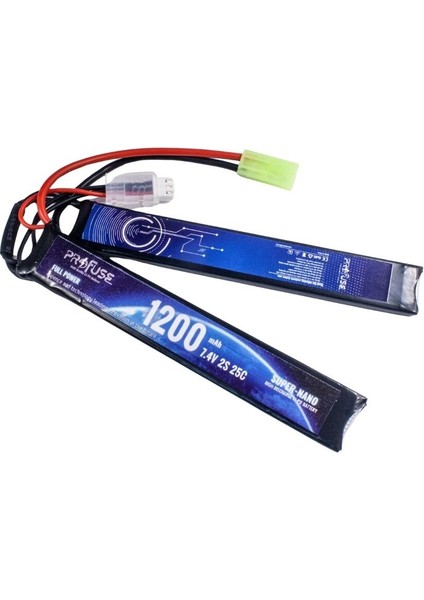 7,4V 2s 1200MAH 25C Airsoft Lipo Batarya