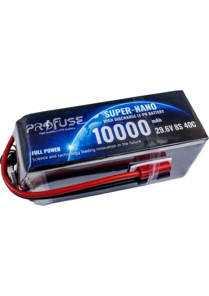 29,6V 8s 10000MAH 40C Lipo Batarya