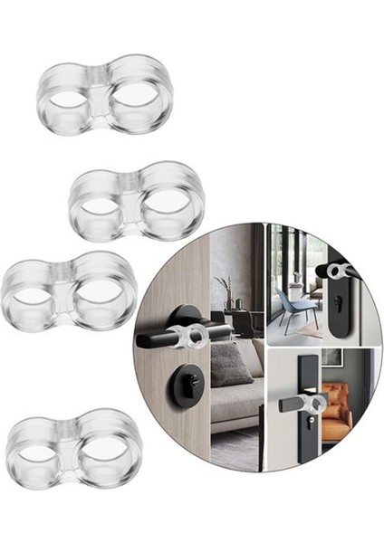 Duvar Kapı Kolu Koruyucu Duvar Çizilmesini Engelleyen 4'lü Silikon Koruyucu Stoper fiyatları