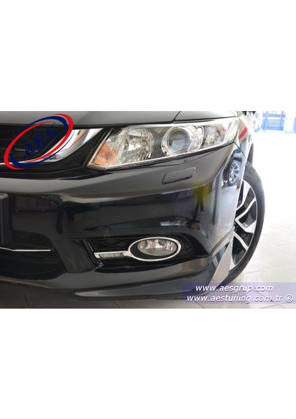 Honda Civic Sis LED Aydınlatma Drl Krom Sis Çerçeveli Fb7 2012 - 2016