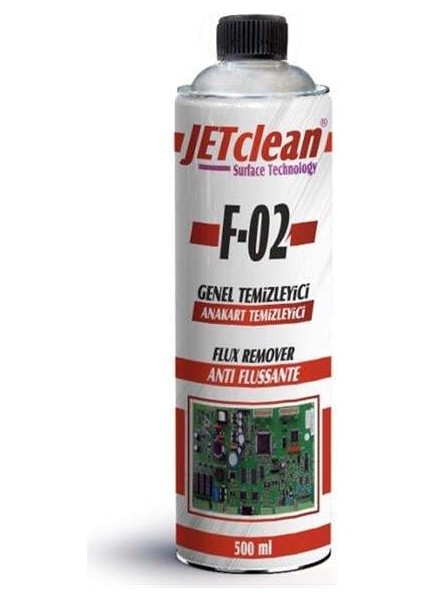 Jetclean F-02 500 ml Flux Anakart Temizleme Sprey