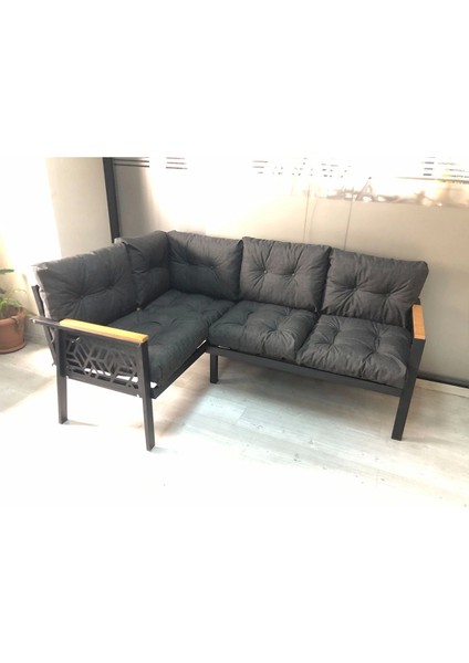 Miami Melisa 2+2 Köşe Yön Değiştirilebilir Koltuk Takımı Balkon-Bahçe-Kafe-Mutfak-Takımı