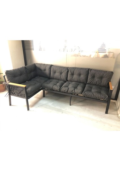 Miami Melisa 3+2 Köşe Yön Değiştirilebilir Koltuk Takımı Balkon-Bahçe-Kafe-Çay Seti