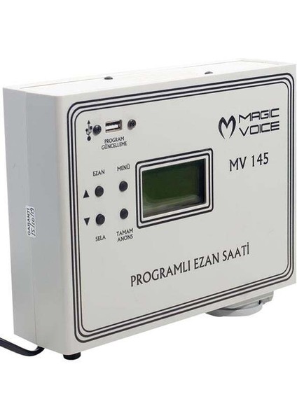 MV-145 3 Hocalı Programlı Duvar Tipi Ezan Saati