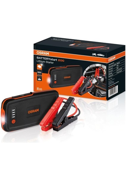 12V AKÜ TAKVİYE CİHAZI (BOOSTER) (500A) (USB MICRO) (USB 2.4 A POWERBANK) (LED IŞIK)