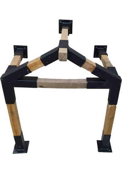 Mrc Takmatik Ahşap kapı gölgelik Çatı Çardak Pergola 5x5cm Duvar Montaj Aparatı Seti 30 Derece Demir Bağlantı Braket Bungalov Bahçe Ev fiyatları