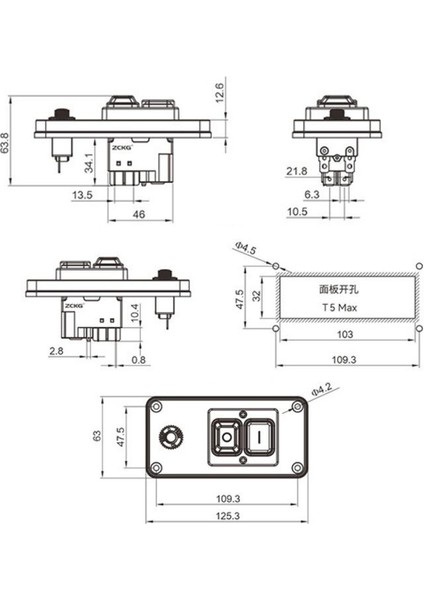 ZCD-02FL 5-Pin Elektromanyetik Switch - Kutulu