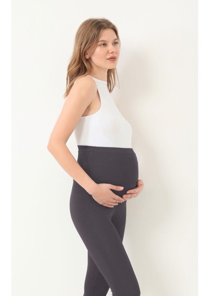 Füme Esnek Yüksek Bel Hamile Tayt modelleri
