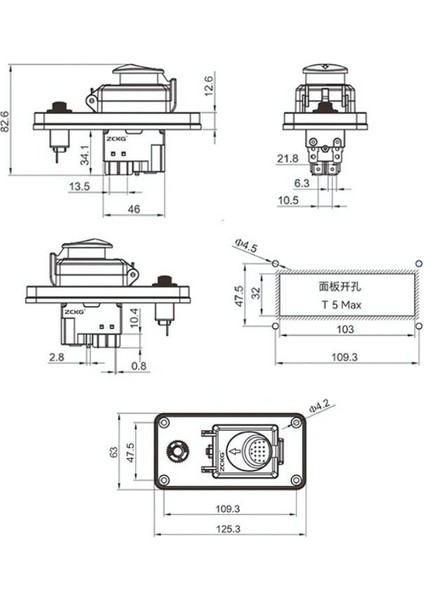 ZCD-02BL 4-Pin Elektromanyetik Switch