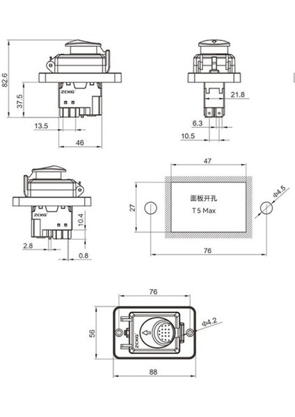 ZCD-02B 4-Pin Elektromanyetik Switch - Kutulu
