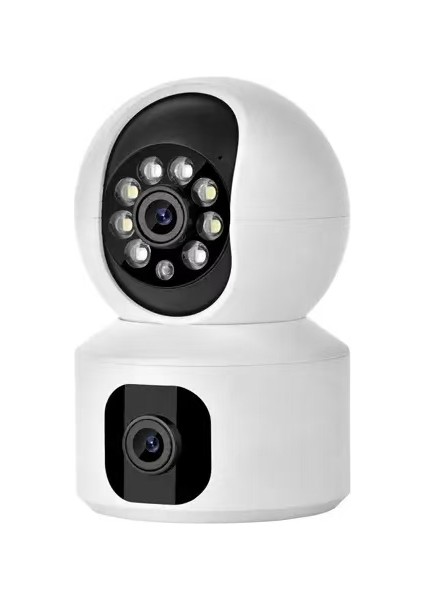 D307 Akıllı Wifi Güvenlik Kamerası | 2.0 + 2.0 Mp | Bebek Kamerası |hareket Algılama | Sesli Iletişim | Bulut ve Tf Kart Desteği