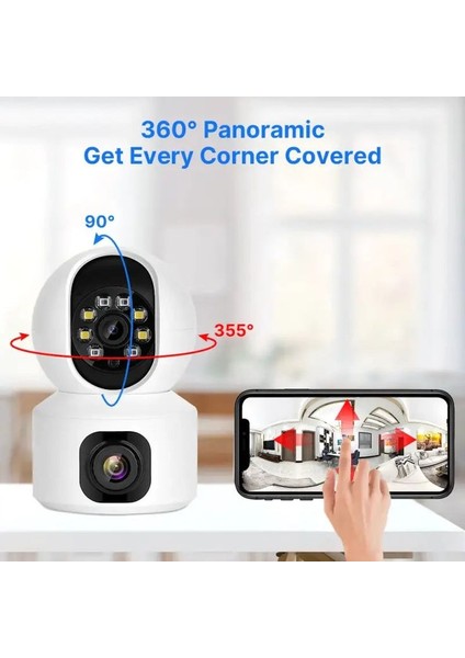 D307 Akıllı Wifi Güvenlik Kamerası | 2.0 + 2.0 Mp | Bebek Kamerası |hareket Algılama | Sesli Iletişim | Bulut ve Tf Kart Desteği fiyatları