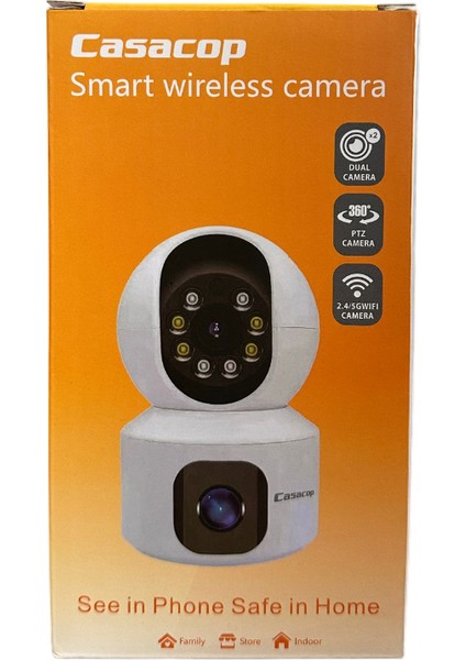 D307 Akıllı Wifi Güvenlik Kamerası | 2.0 + 2.0 Mp | Bebek Kamerası |hareket Algılama | Sesli Iletişim | Bulut ve Tf Kart Desteği fırsatları