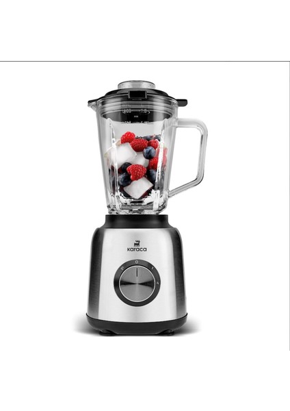 Inox 1.5 Lt Cam Hazneli Smoothie Blender, Buz Kırma, Kaydırmaz Ayaklar - 1000W