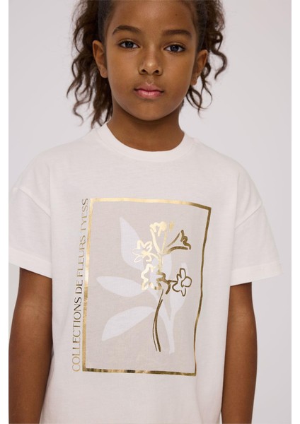 Bg Store Kız Çocuk Ekru Tshirt modelleri