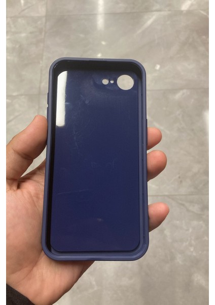 iPhone 16E Kılıf Viera Kamera Korumalı Yumuşak Doku ve Temizlenebilir Silikon - Lacivert
