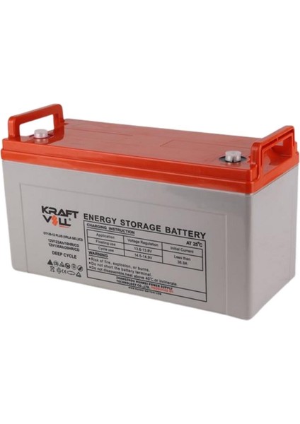 12V 123 AH/130 AH DEEP CYCLE JEL AKÜ (406*172*208) (37.4 KG)