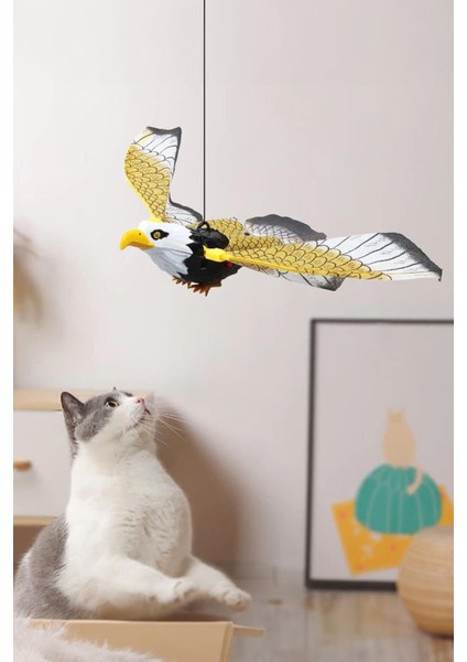 Kedi Oyuncağı Pilli 360 Derece Dönen Kartal Kuş İpli Kedi Oyuncağı fiyatları