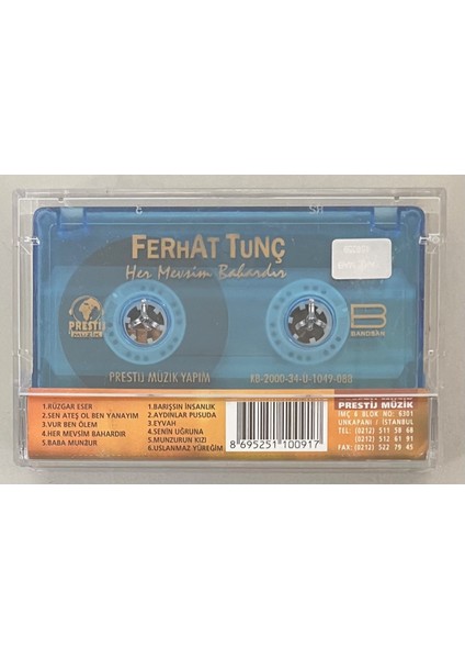 Ferhat Tunç Her Mevsim Bahardır Kaset (Orjinal Dönem Baskı)