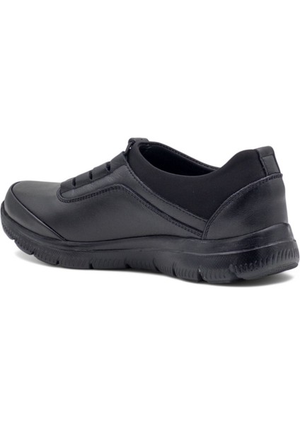 9409 Kadın Hakiki Deri Comfort Ayakkabı Siyah fırsatları