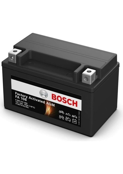 12V 6 AH MOTOSİKLET AKÜSÜ AGM 100 A (EN) (150*87*93) (YTX7A-BS) (TERS)