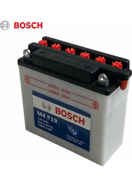 12V 6 AH MOTOSİKLET AKÜSÜ 55 A (EN) (136*61*131) (M4 F19) (12N5.5-3B)