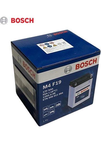 12V 6 AH MOTOSİKLET AKÜSÜ 55 A (EN) (136*61*131) (M4 F19) (12N5.5-3B)