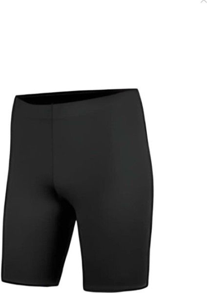M00179 Sporcu Likralı Kısa Tayt - Siyah - L