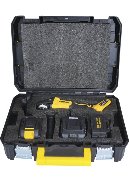 RTS5050 Şarjlı Avuç Taşlama Makinası Kömürsüz 125mm 8.500 Rpm 2x4 Ah 20V Çift Akü S-Lion - Akü Dahil fırsatları