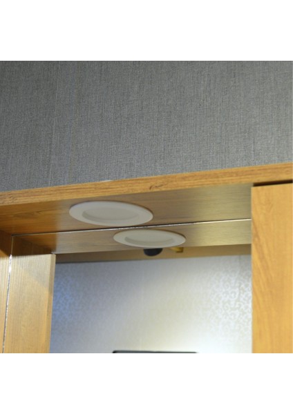 Banyo Dolabı 80 cm Mdf Aynalı LED Spotlu Üst Dolap Atlantik Çam indirimleri