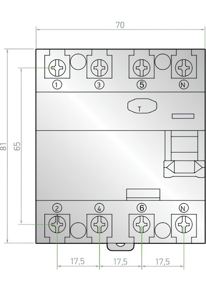 4X25A 30MA Kaçak Akım Rölesi 4 Kutuplu 25 Amper