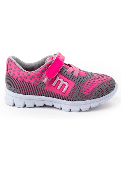 Minipicco Çocuk Gri-Pembe Anatomik Destekli Çocuk Spor Ayakkabı