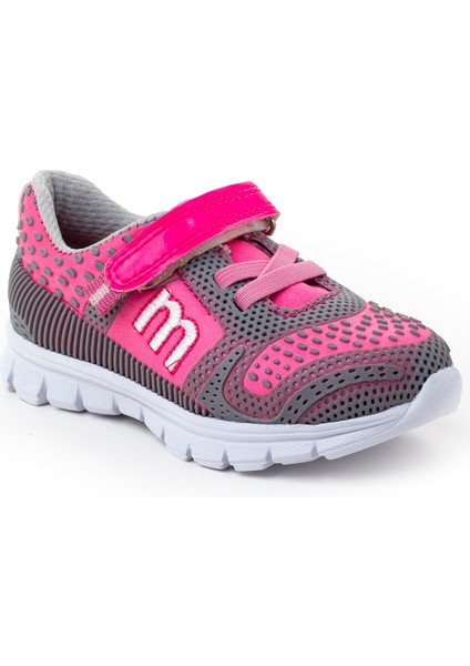 Minipicco Çocuk Gri-Pembe Anatomik Destekli Çocuk Spor Ayakkabı