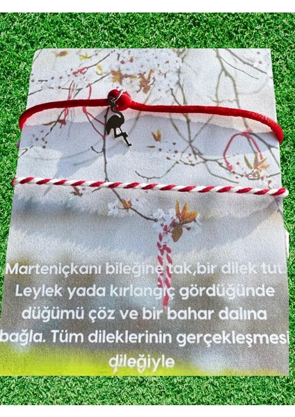 Marteniçka Bileklik Şans Bilekliği Şans ve Bereket Getiren Leylek Figürlü Dilek Bilekiği indirimleri