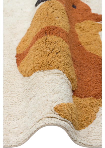 Cotton Bone CBN08 Multy x xw Yıkanabilir Kaymaz Tabanlı Natural Pamuk Çocuk Halısı