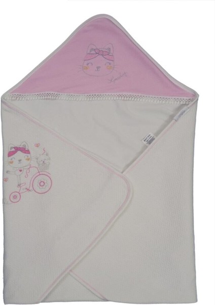 Başlıklı Dansçı Kedi Kız Bebek Soft Battaniye