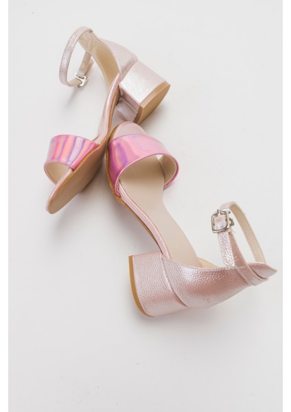 Kız Çocuk Pudra Topuklu Abiye Ayakkabı fırsatları