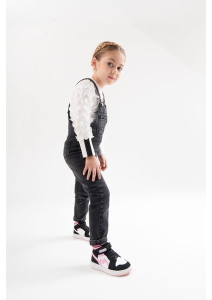Unisex Çocuk Siyah-Pembe Hakiki Deri Anatomik Sneakers Bot fiyatları