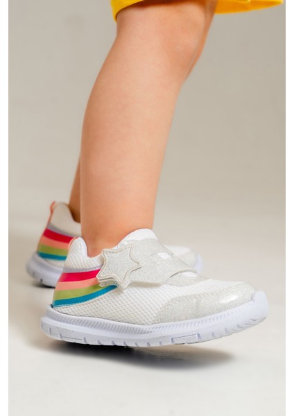 Kız Çocuk Beyaz Günlük Spor Ayakkabı