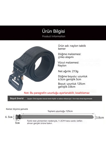 Taktik Kemer Çinko Alaşımlı Kobra Toka Naylon Kemer Tuval Erkekler Kemer (Yurt Dışından)